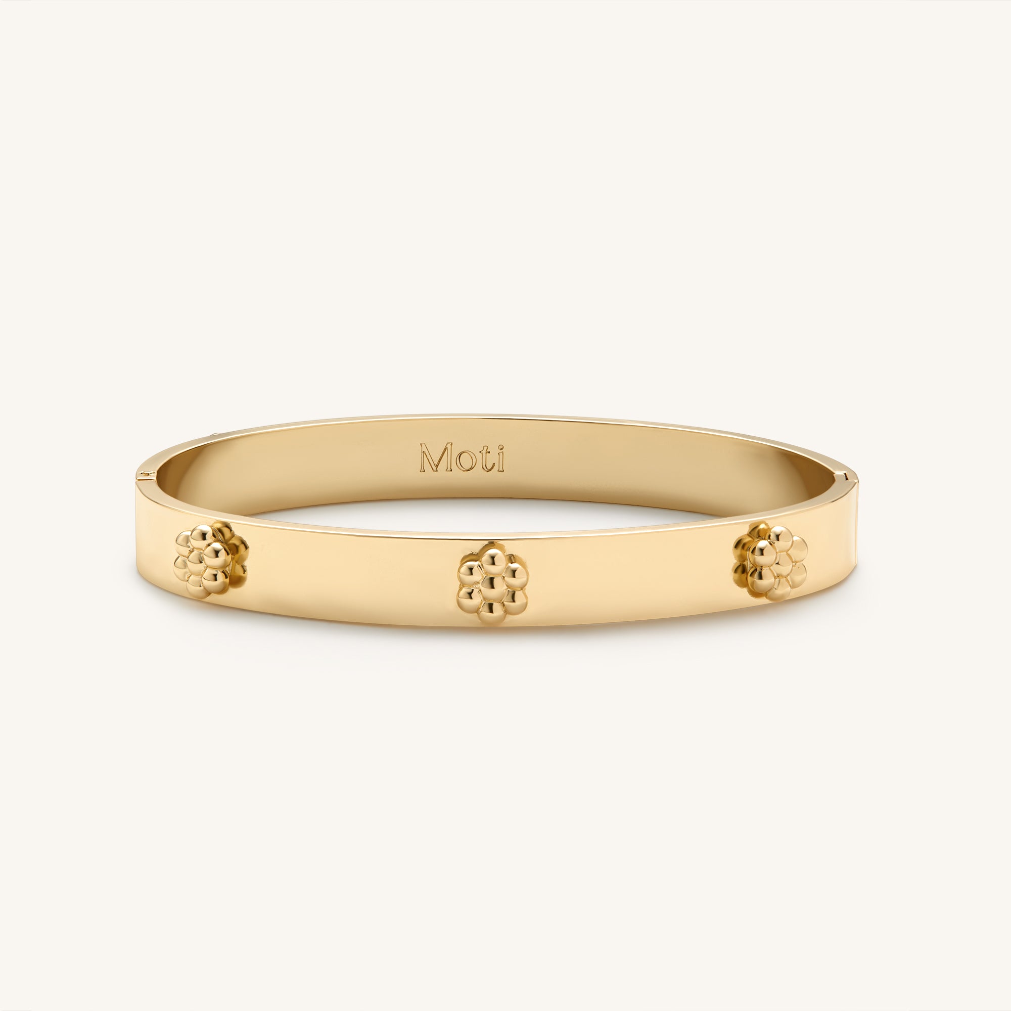 Mini Flower Hinged Bangle – Moti